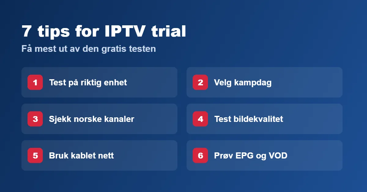 7 tips for IPTV trial: test på riktig enhet, kampdag og norske kanaler